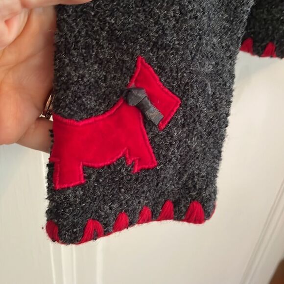 Vtg 2000 Marisa Christina (The Christmas Collection) Scottie dog cardigan - Picture 7 of 12